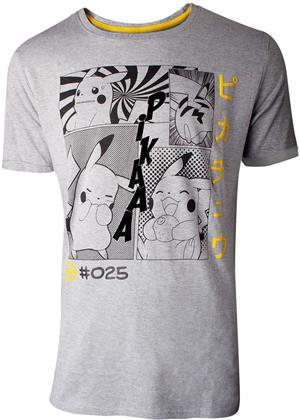 Pokémon - Manga Pikachu Profile Men's T-shirt - Taille L