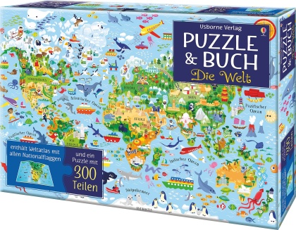 Die Welt - 300 Teile Puzzle & Buch