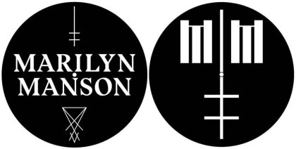 Marilyn Manson Turntable Slipmat Set - Logo/Cross