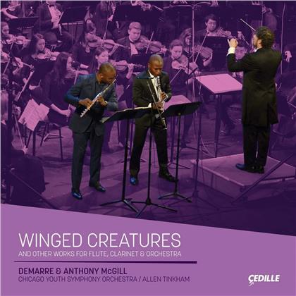 Demarre McGill, Anthony McGill, Michael Abels (*1962), Franz Danzi (1763-1826), Camille Saint-Saëns (1835-1921), … - Winged Creatures And Other Works For Flute, Clarinet & Orchestra