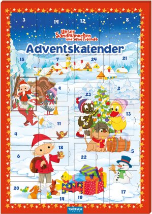 TRÖTSCH - Magnet-Adventskalender "Unser Sandmännchen" | Weihnachtskalender mit 24 tollen Magnetenten