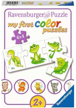 Mein 1. Farbpuzzle Tiere - 6x 4 Teile