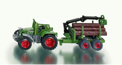 Traktor mit Forstanhänger - Siku Super, 1:87, Metall,