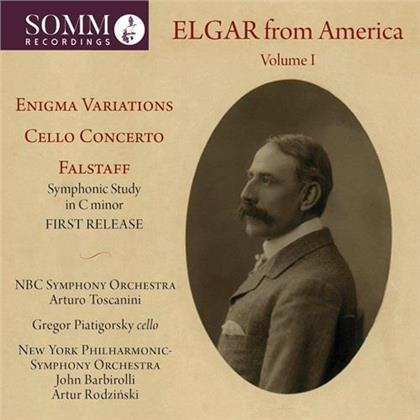 Sir Edward Elgar (1857-1934), Arturo Toscanini, Gregor Piatigorsky & NBC Symphony Orchestra - Elgar From America Vol. 1 - Cello Concerto / Enigma Variations