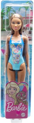 Barbie Beach Puppe Rosen - Puppe 30 cm, Badeanzug mit