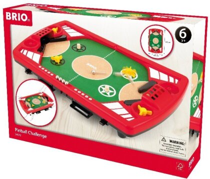 BRIO Spiele 34019 Tischfußball-Flipper - Pinball als Holzspielzeug für Kinder - Kinderspielzeug empfohlen ab 6 Jahren