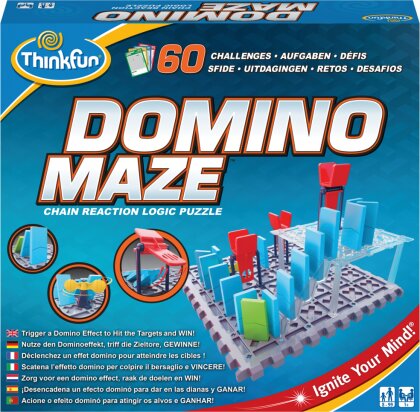 ThinkFun - 76373 - Domino Maze, das kniffelige Logikspiel mit dem Dominoeffekt für Jungen und Mädchen ab 8 Jahren