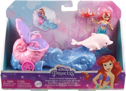 Disney Princess Ariel's Kutsche - Kleine Puppen, Puppe 9 cm,