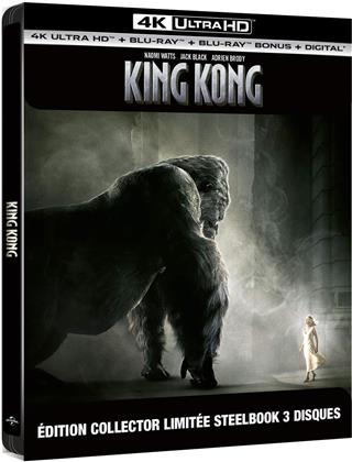 King Kong (2005) (Limited Collector's Edition, Steelbook, 4K Ultra HD + 2 Blu-rays)