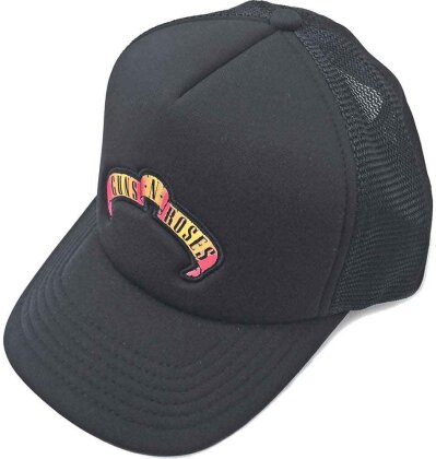Guns N Roses - Guns N Roses Scroll Logo Black Mesh-Back Cap