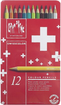 Farbstifte Swisscolor 12-er - Set in Metallschachtel,