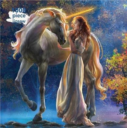 Elena Goryachkina: Sophia and the Unicorn - 1000 Piece Jigsaw Puzzle