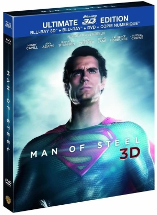 Man of Steel (2013) (Lenticular Cover, Digibook, Ultimate Edition, Blu-ray 3D + Blu-ray + DVD)