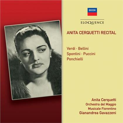 Anita Cerquetti, Giuseppe Verdi (1813-1901), Vincenzo Bellini (1801-1835), Gaspare Spontini (1774-1851), … - Anita Cerquetti Recital