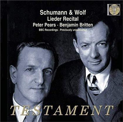 Peter Pears, Benjamin Britten (1913-1976), Robert Schumann (1810-1856) & Hugo Wolf (1860-1903) - Lieder Recital