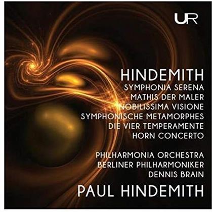 Paul Hindemith (1895-1963), Dennis Brain, Philharmonia Orchestra & Berliner Philharmoniker - Symphonia Serena / Mathis Der Mahler / Horn Concerto (2 CDs)