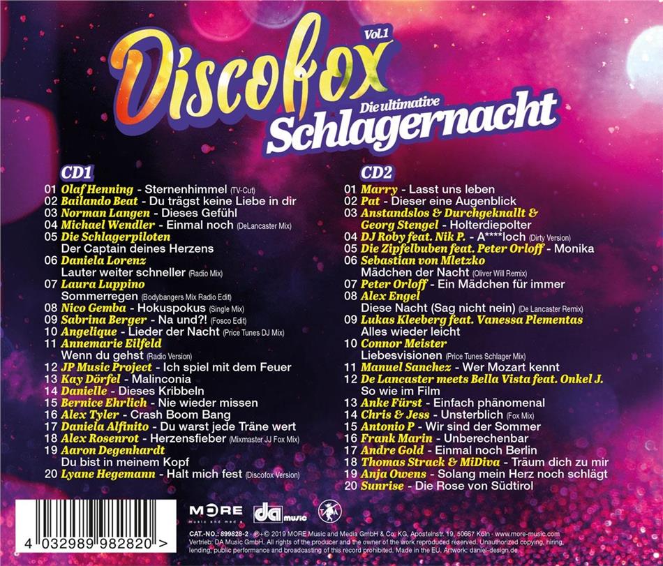 Discofox 1 - Die Ultimative Schlagernacht (2 CDs) - CeDe.ch