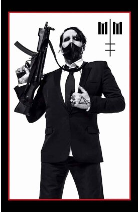 Marilyn Manson Textile Poster - Machine Gun