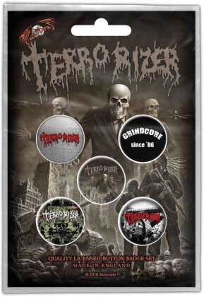 Terrorizer Button Badge Pack - Caustic Attack