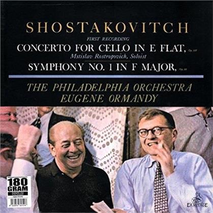 Dimitri Schostakowitsch (1906-1975), Eugène Ormandy, Mstislav Rostropovitsch & Philadelphia Orchestra - Concerto For Cello & Symphony No. 1 (LP)