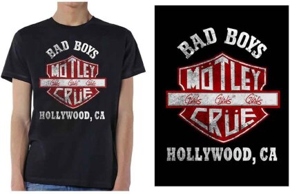 Motley Crue Unisex T-Shirt - Bad Boys Shield