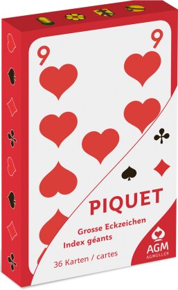 Karten Piquet Opti - extra grossen Zahlen, 57x88
