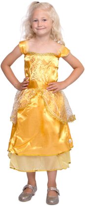 Kleid Prinzessin gold, Gr.S - 3-5 Jahre