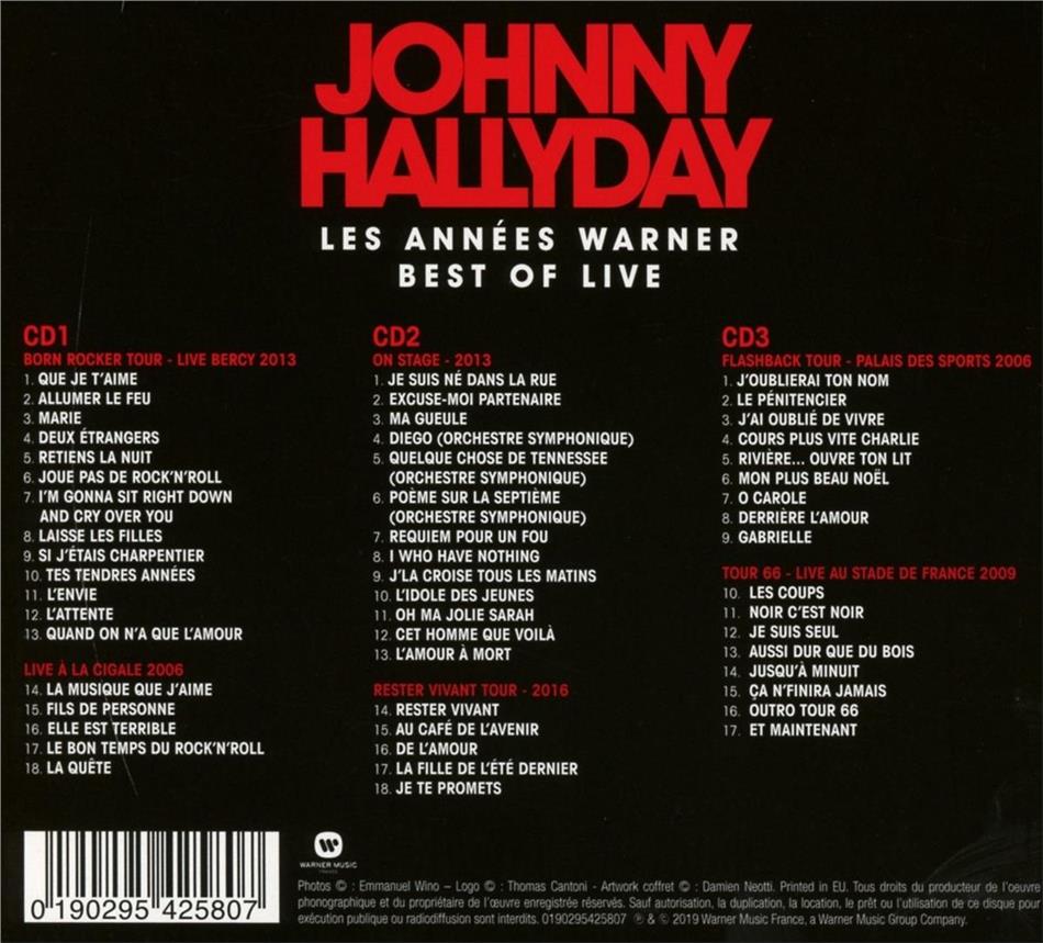Johnny Hallyday-les Albums Live Warner