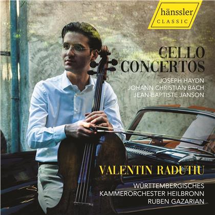 Valentin Radutiu, Joseph Haydn (1732-1809), Johann Christian Bach (1735-1782) & Jean-Babtiste Janson - Cello Concertos D Major/C