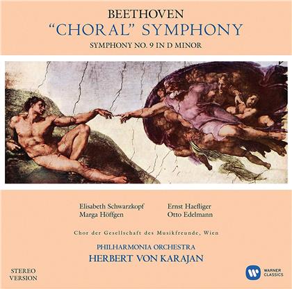 Ludwig van Beethoven (1770-1827), Herbert von Karajan, Elisabeth Schwarzkopf & Philharmonia Orchestra - Sinfoie 9 - Choral-Symphonie (2 LPs)