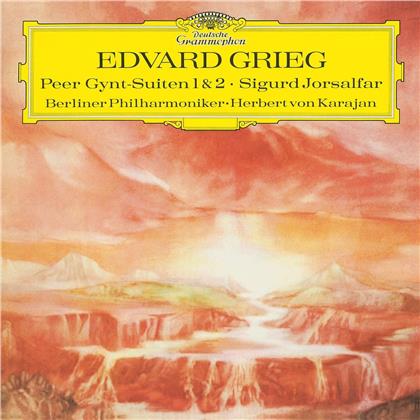 Edvard Grieg (1843-1907), Herbert von Karajan & Berliner Philharmoniker - Peer Gynt Suiten 1 & 2, Sigurd Jorsalfar, Suite For Orchestra (2019 Reissue, Deutsche Grammophon, LP)