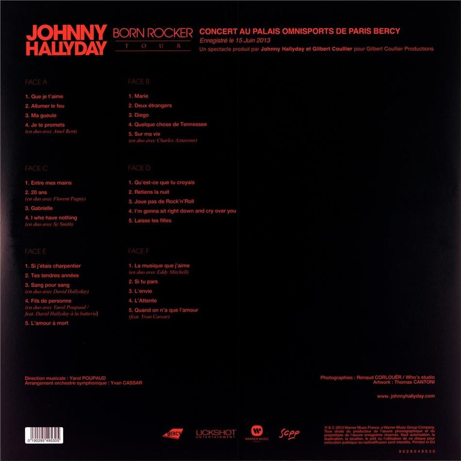 Born Rocker Tour Live Bercy 2013 3 Lps By Johnny Hallyday Cede Com