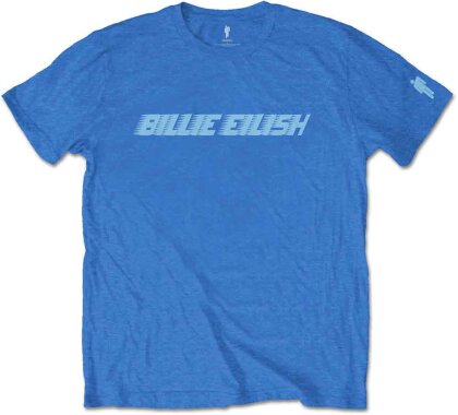 Billie Eilish Unisex T-Shirt - Blue Racer Logo (Sleeve Print)