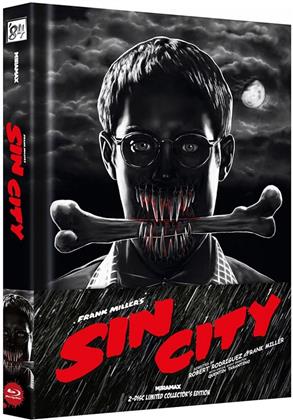 Sin City (2005) (Wattiert, Cover A, Collector's Edition Limitata, Mediabook, Blu-ray + DVD)