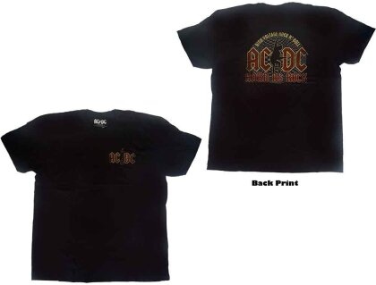 AC/DC Unisex T-Shirt - Hard As Rock (Back Print)