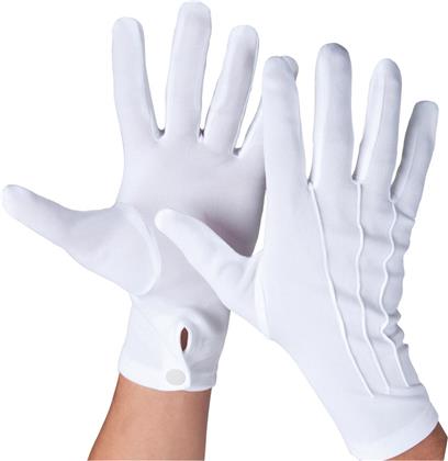 Handschuhe weiss, Gr.XL - mit Druckknopf,