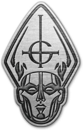 Ghost Pin Badge - Papa Head (Die-Cast Relief)