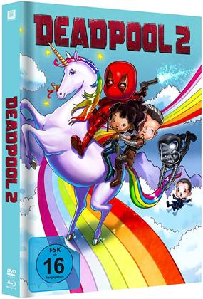 Deadpool 2 (2018) (Cover Unicorn, Mediabook, 2 Blu-rays + DVD)