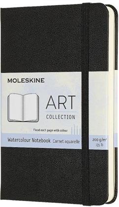 Watercolour Notebook Pocket HC black - A6