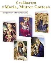 5er-Set Klappkarten »Maria, Mutter Gottes« - 5 verschiedene Motive, je 12 x 17 cm mit Umschlag