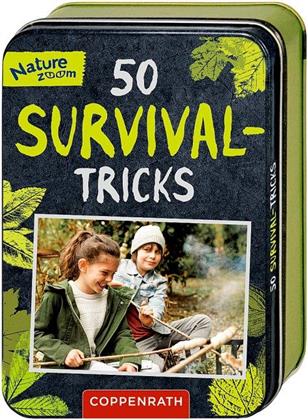 50 Survival Tricks / Nature Zoom / 50 Karten in Blechdose