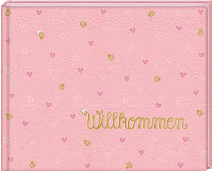 Babyalbum Willkommen rosa / Babyglück