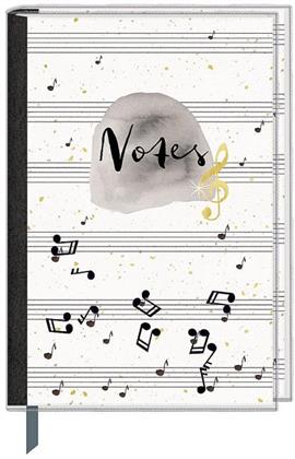 All about Music / Einband mit Noten - Eintragalbum mit Sammeltasche