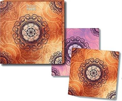 Zauber Indiens - 2er-Set Untersetzer Orange / Pink