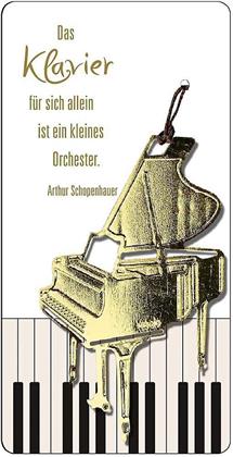 Arthur Schopenhauer: Klavier - Messing-Lesezeichen