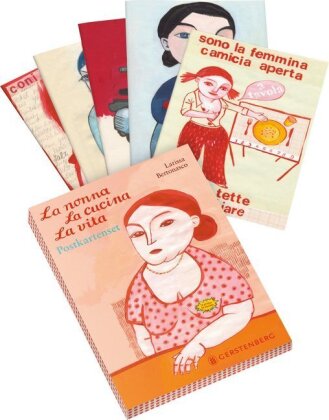 La nonna, la cucina, la vita - 12 Postkarten (6 Motive)