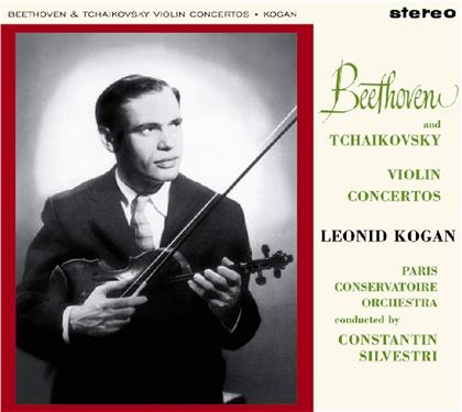 Ludwig van Beethoven (1770-1827), Peter Iljitsch Tschaikowsky (1840-1893), Constantin Silvestri (1913-1969), Leonid Kogan & Paris Conservatoire Orchestra - Violin Concertos