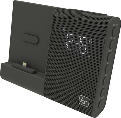KitSound X-Dock 4 BT Alarm Clock Radio & Docking Station [Lightning] - black