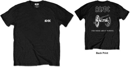 AC/DC Unisex T-Shirt - About To Rock (Back Print/Retail Pack)