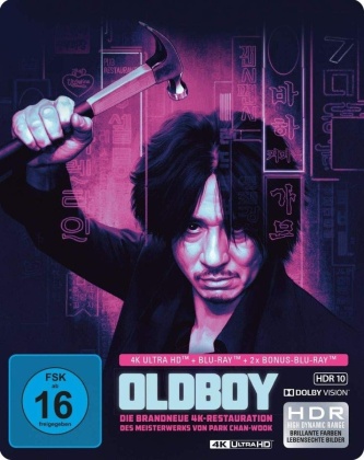 Oldboy (2003) (Édition Limitée, Steelbook, 4K Ultra HD + 3 Blu-ray)